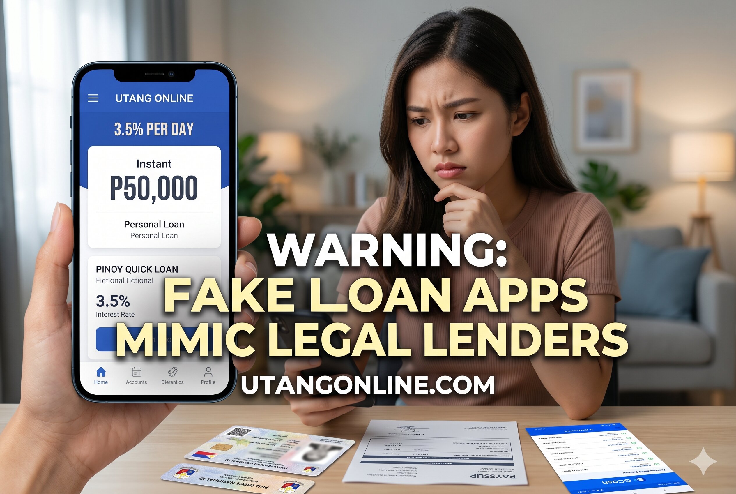Fake SEC registered loan app in the Philippines copying fintech branding and approval screens