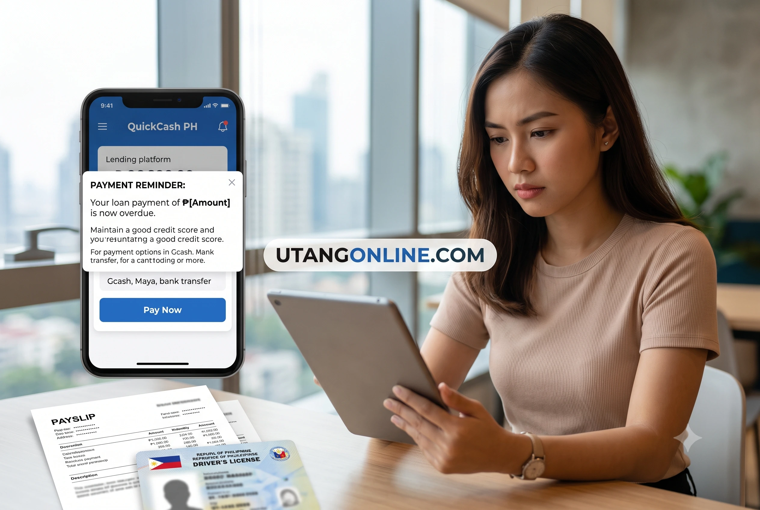 Screenshot mockup of a polite but firm debt collection email from a legit SEC-registered lending platform Example of a professional debt collection email outlining outstanding balance, accumulated BSP-capped fees, and an offer for a restructured payment plan.